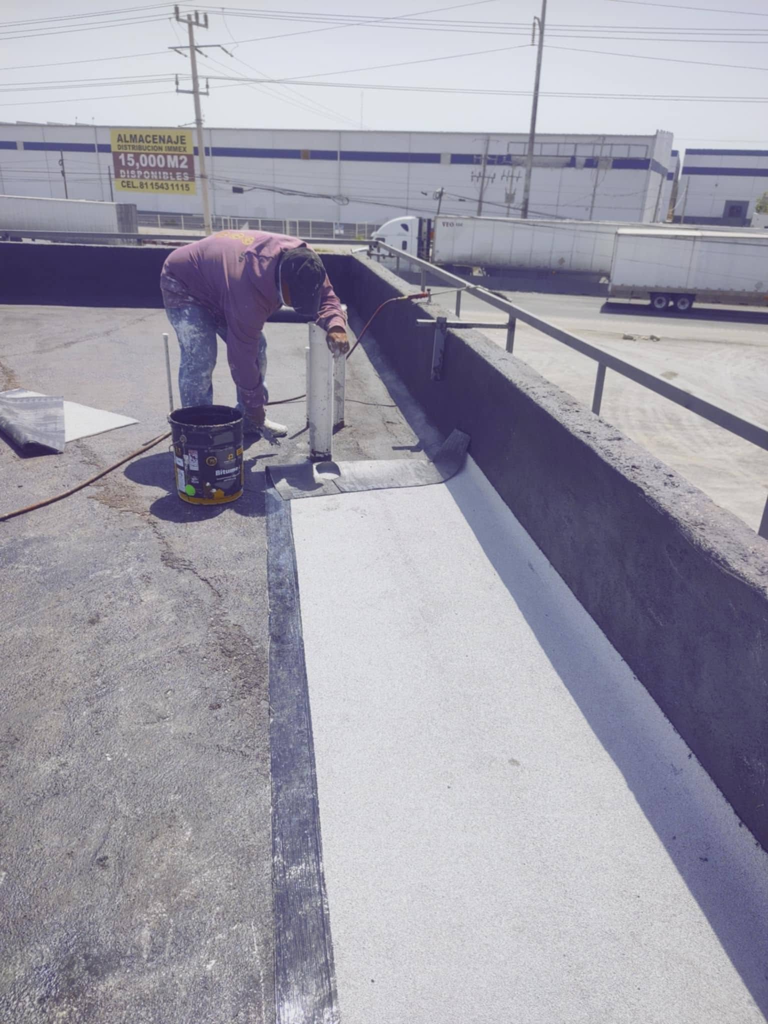 Trabajo profesional de impermeabilización en Escobedo